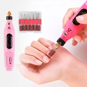 Elektrische Nagelvijl 6-in-1 Set voor Manicure - Roze